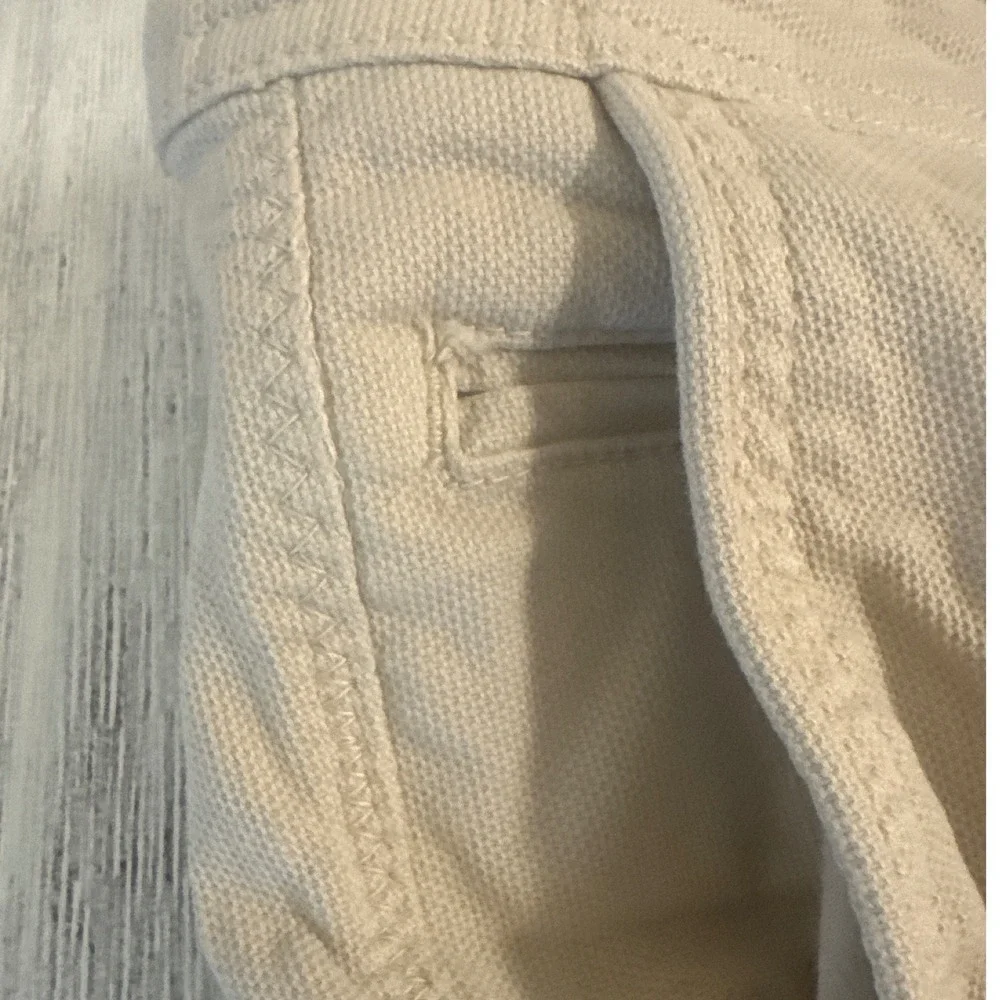 Zara Man Tan Beige‎ Textured Chino Shorts Mens Size 36 USA Cotton Flat Front